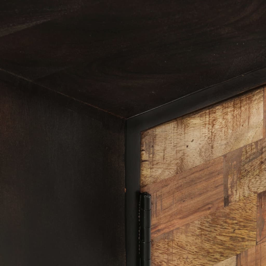 TV Cabinet 140x30x45 cm Rough Mango Wood and Solid Acacia Wood