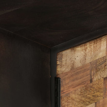 TV Cabinet 140x30x45 cm Rough Mango Wood and Solid Acacia Wood