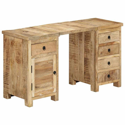 338209 vidaXL Pedestal Desk Solid Wood Mango 140x50x77 cm