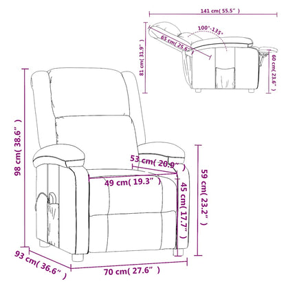 Massage Chair Cappuccino Faux Leather