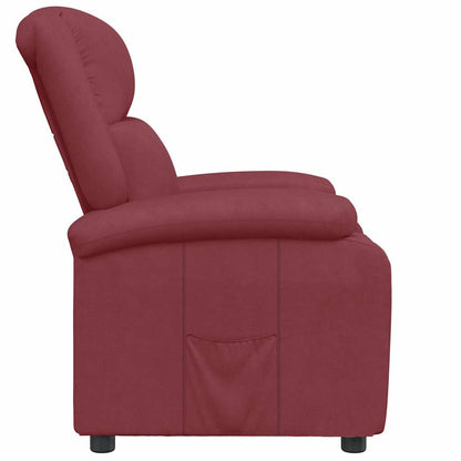 Recliner Chair Wine Red Faux Leather