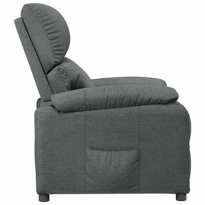 Recliner Chair Dark Grey Fabric