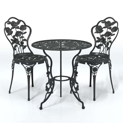 Bistro Set | Black | Cast Aluminium, Cast Iron | Medium