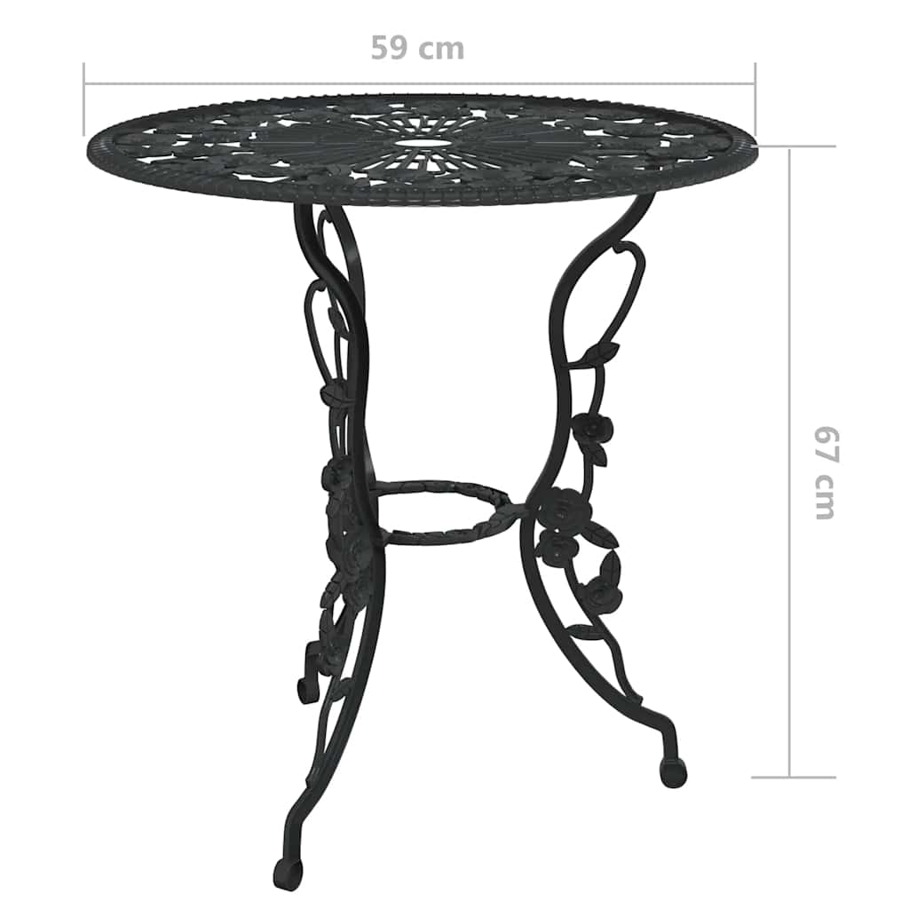 Bistro Set | Black | Cast Aluminium, Cast Iron | Medium