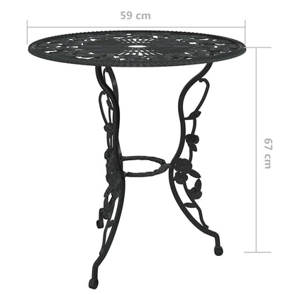 Bistro Set | Black | Cast Aluminium, Cast Iron | Medium