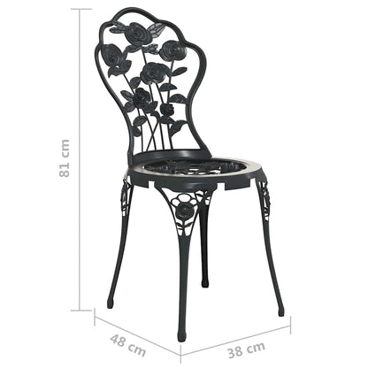 Bistro Set | Black | Cast Aluminium, Cast Iron | Medium