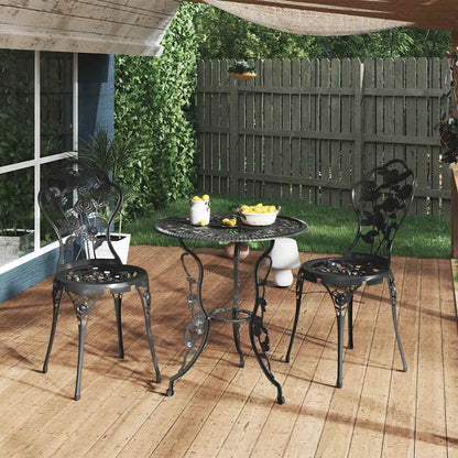 Bistro Set | Black | Cast Aluminium, Cast Iron | Medium