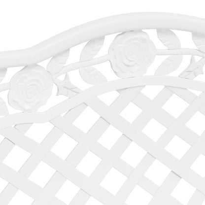 Garden Bench | White | Cast Aluminium, Cast Iron | 108 cm width