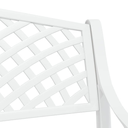 Garden Bench | White | Cast Aluminium, Cast Iron | Medium | Durable