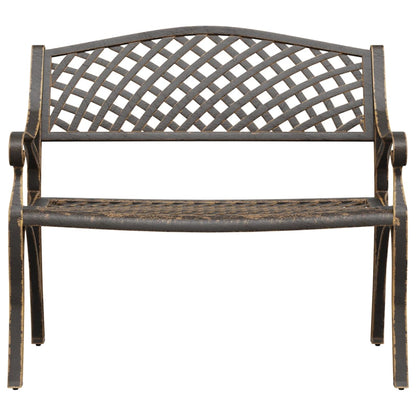Garden Bench 102 cm Cast Aluminium Bronze