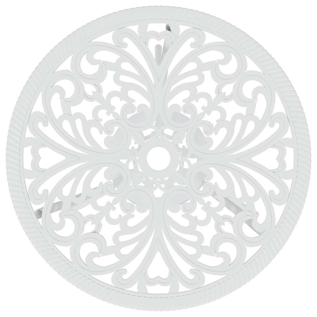 3 Piece Bistro Set Cast Aluminium White