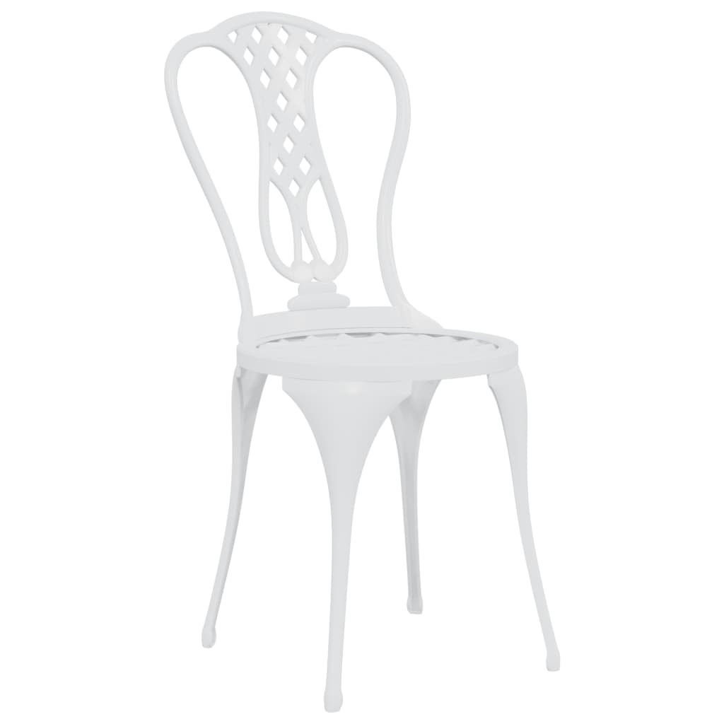 Bistro Set | White | Cast aluminium | Small | Durable | Bistro Set