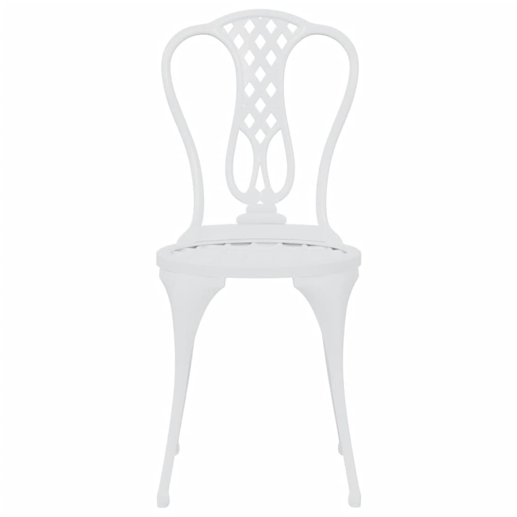 Bistro Set | White | Cast aluminium | Small | Durable | Bistro Set