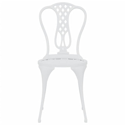 Bistro Set | White | Cast aluminium | Small | Durable | Bistro Set