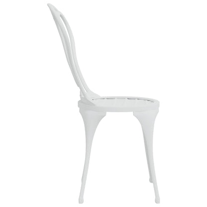 Bistro Set | White | Cast aluminium | Small | Durable | Bistro Set