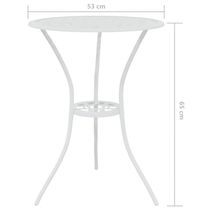 Bistro Set | White | Cast aluminium | Small | Durable | Bistro Set