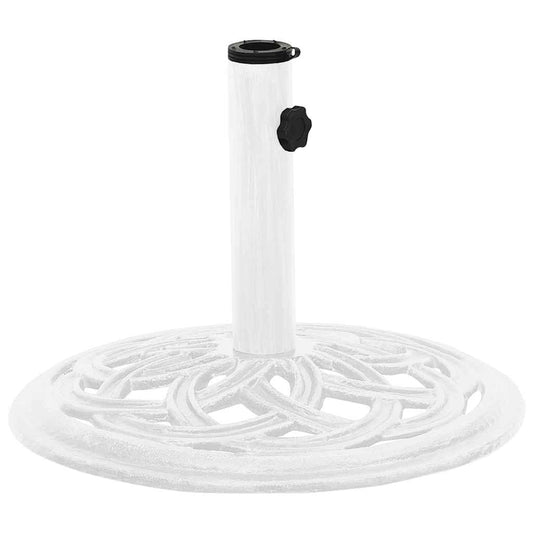 Umbrella Base | White | Cast Iron | Medium | Durable | Umbrella Base