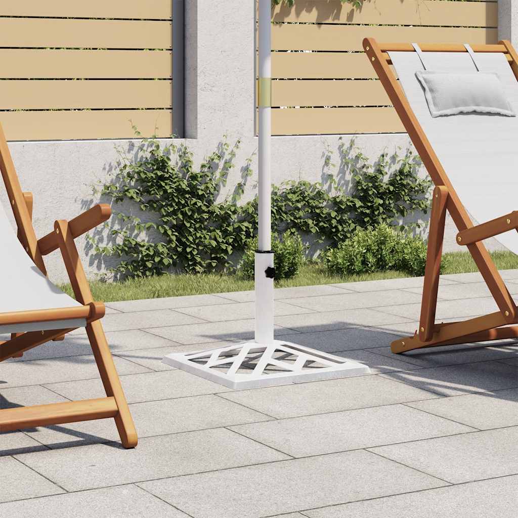 Umbrella Base White 44x44x31 cm Cast Iron