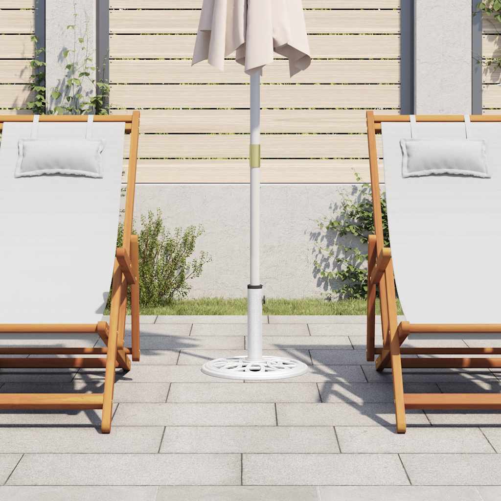 Umbrella Base White 40x40x32 cm Cast Iron