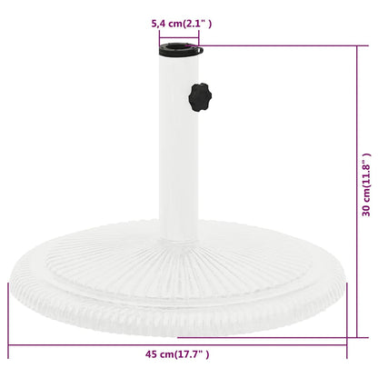 Umbrella Base White 45x45x30 cm Cast Iron