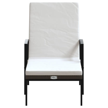 Sun Lounger With Table |  Set of 3 | Brown