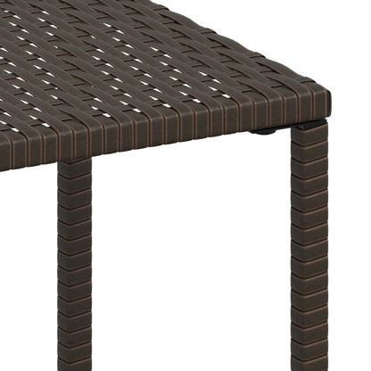 Sun Lounger With Table |  Set of 3 | Brown