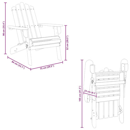 Garden Chair | Natural wood | Solid Acacia wood | Standard | Foldable