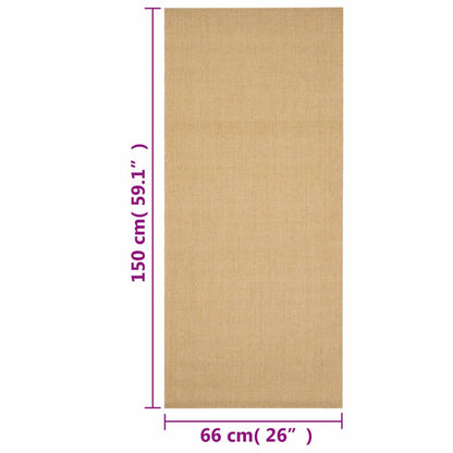 Rug | Natural | 100% Sisal | 66 x 150 cm | Rug | Rectangular | Minimalist