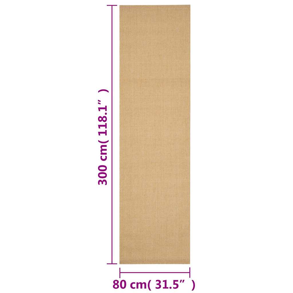 Rug Natural Sisal 80x300 cm