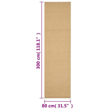 Rug Natural Sisal 80x300 cm