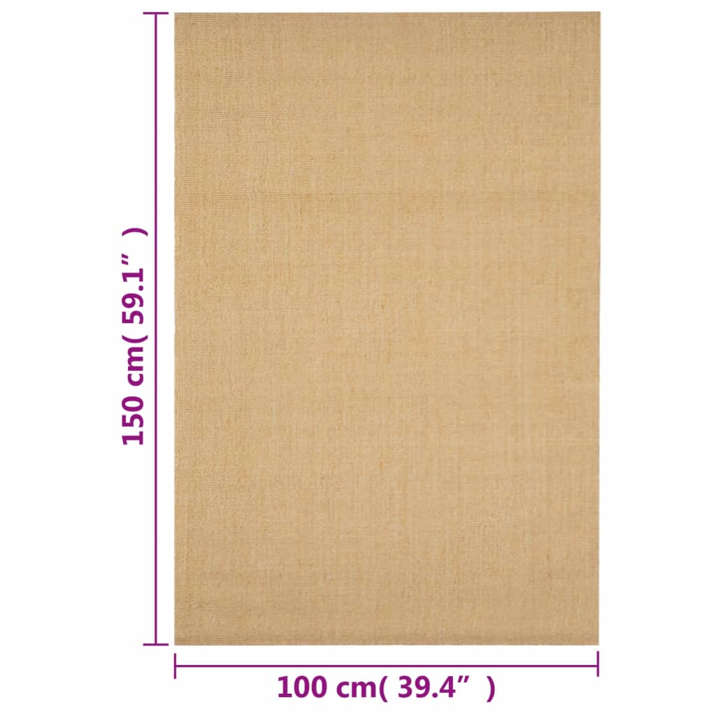 Rug Natural Sisal 100x150 cm