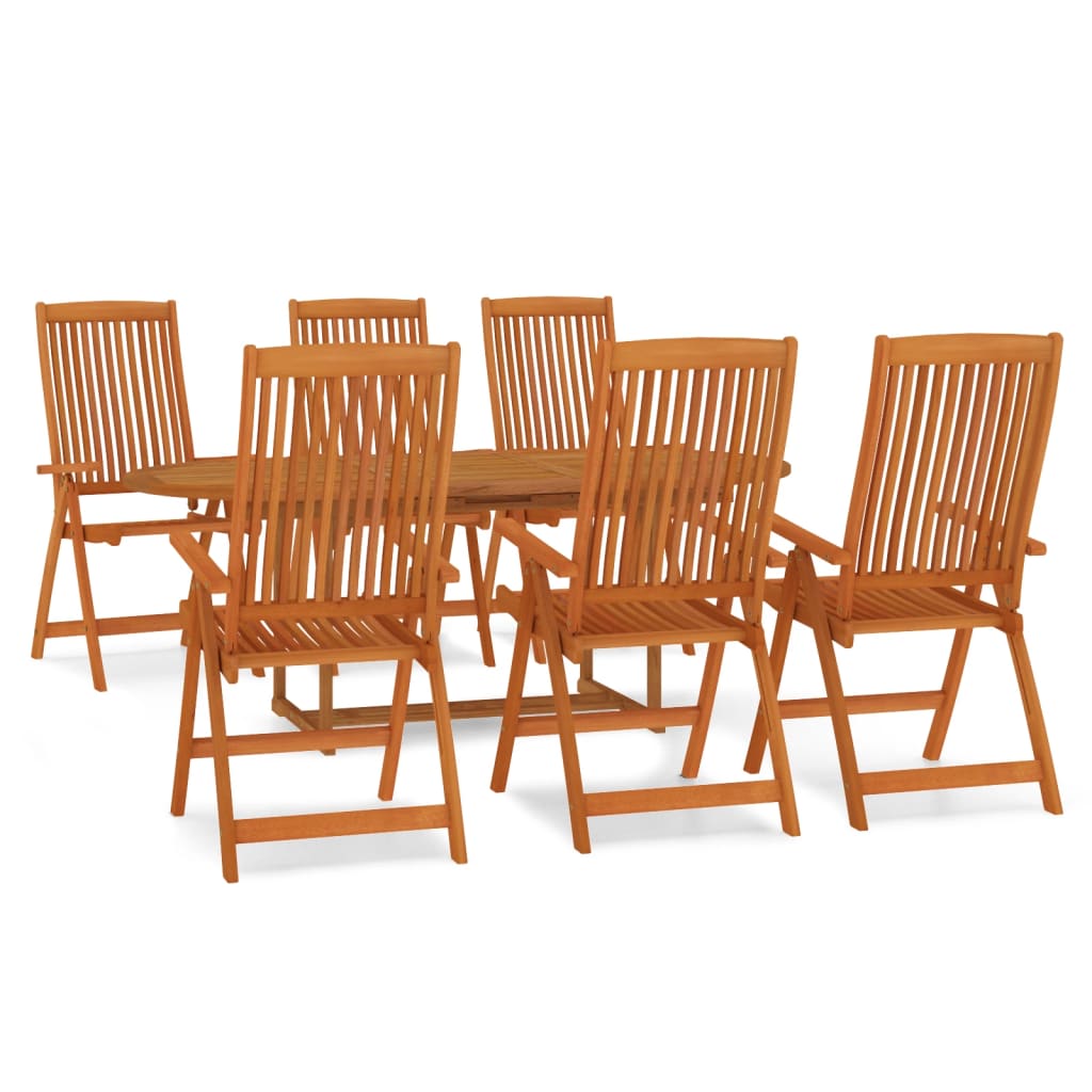 Garden Dining Set | Reddish-brown | Solid eucalyptus wood | Medium
