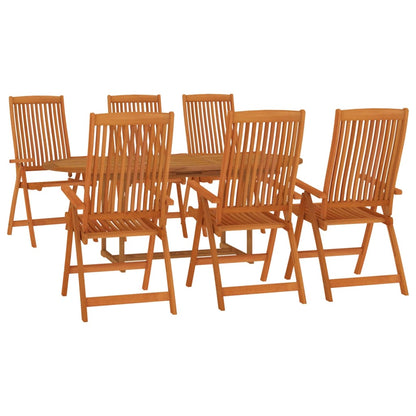 Garden Dining Set | Reddish-brown | Solid eucalyptus wood | Medium