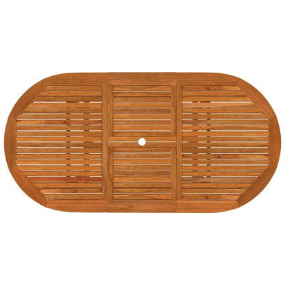 Garden Dining Set | Reddish-brown | Solid eucalyptus wood | Medium