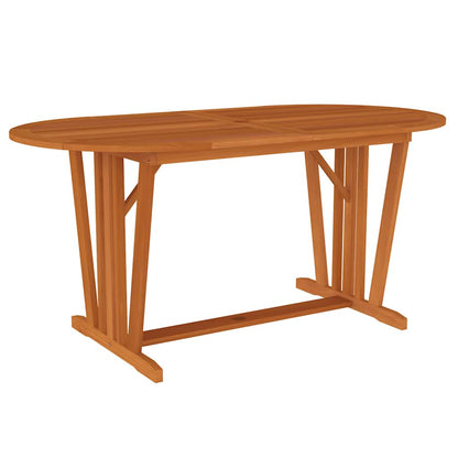 Garden Dining Set | Reddish-brown | Solid eucalyptus wood | Medium
