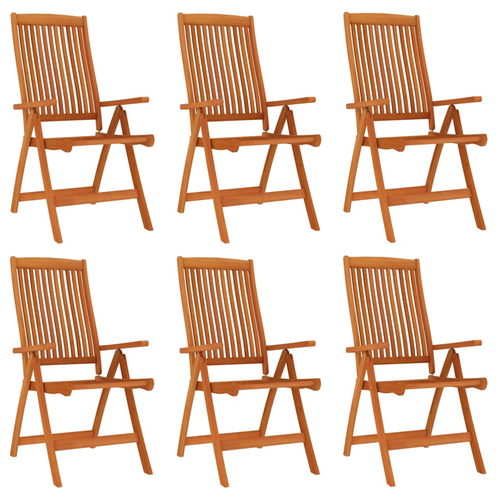Garden Dining Set | Reddish-brown | Solid eucalyptus wood | 7 Piece Set