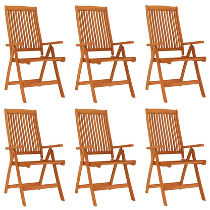 Garden Dining Set | Reddish-brown | Solid eucalyptus wood | 7 Piece Set