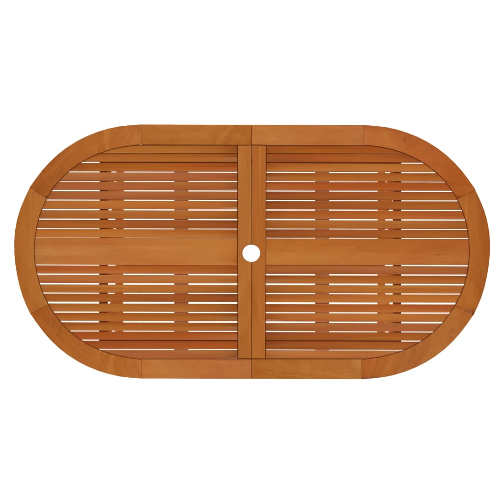 Garden Dining Set | Reddish-brown | Solid eucalyptus wood | 7 Piece Set