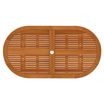 Garden Dining Set | Reddish-brown | Solid eucalyptus wood | 7 Piece Set