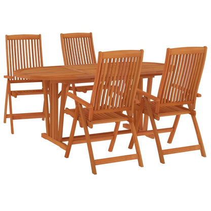 Garden Dining Set | Reddish-Brown | Solid eucalyptus wood | Medium