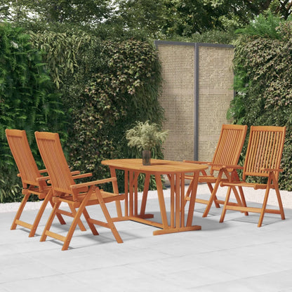 Garden Chair | Set of 4 | Solid Wood | Eucalyptus Wood with Oil Finish