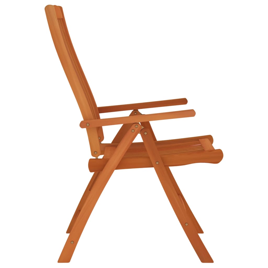 Garden Chair | Set of 6 | Brown | Solid eucalyptus wood | Medium