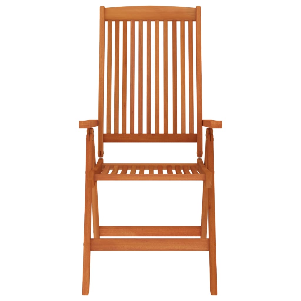 Garden Chair | Set of 8 | Natural wood | Solid eucalyptus wood | Standard
