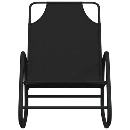 Sun Lounger | Set of 2 | Black | Powder-coated steel, textilene