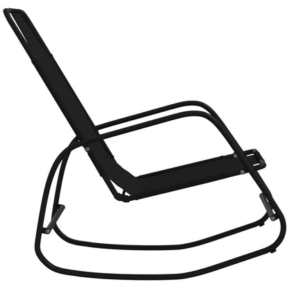 Sun Lounger | Set of 2 | Black | Powder-coated steel, textilene