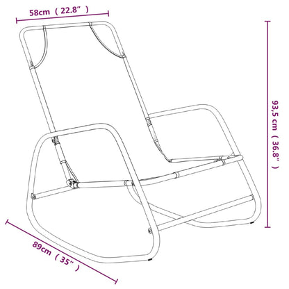 Sun Lounger | Set of 2 | Black | Powder-coated steel, textilene