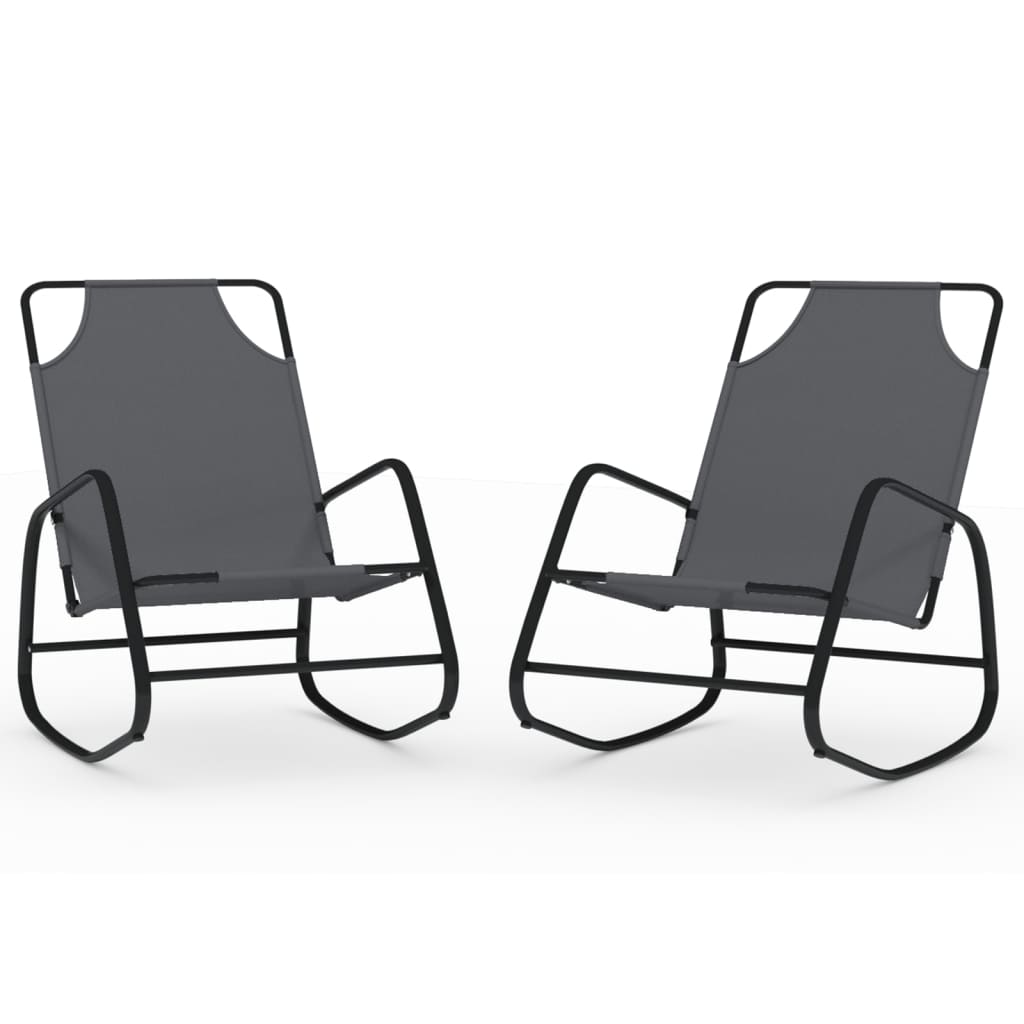 Sun Lounger | Set of 2 | Grey | Powder-coated steel, textilene | Standard