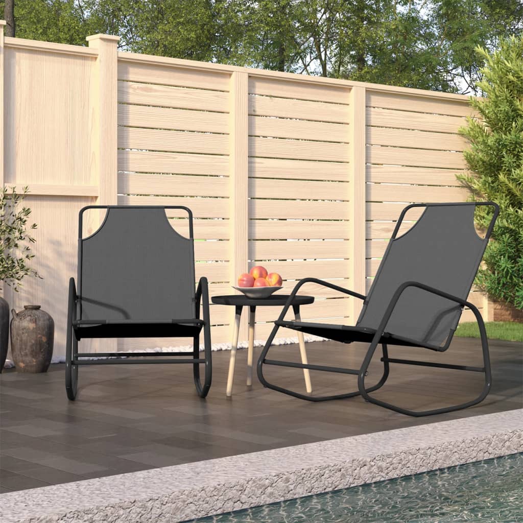Sun Lounger | Set of 2 | Grey | Powder-coated steel, textilene | Standard