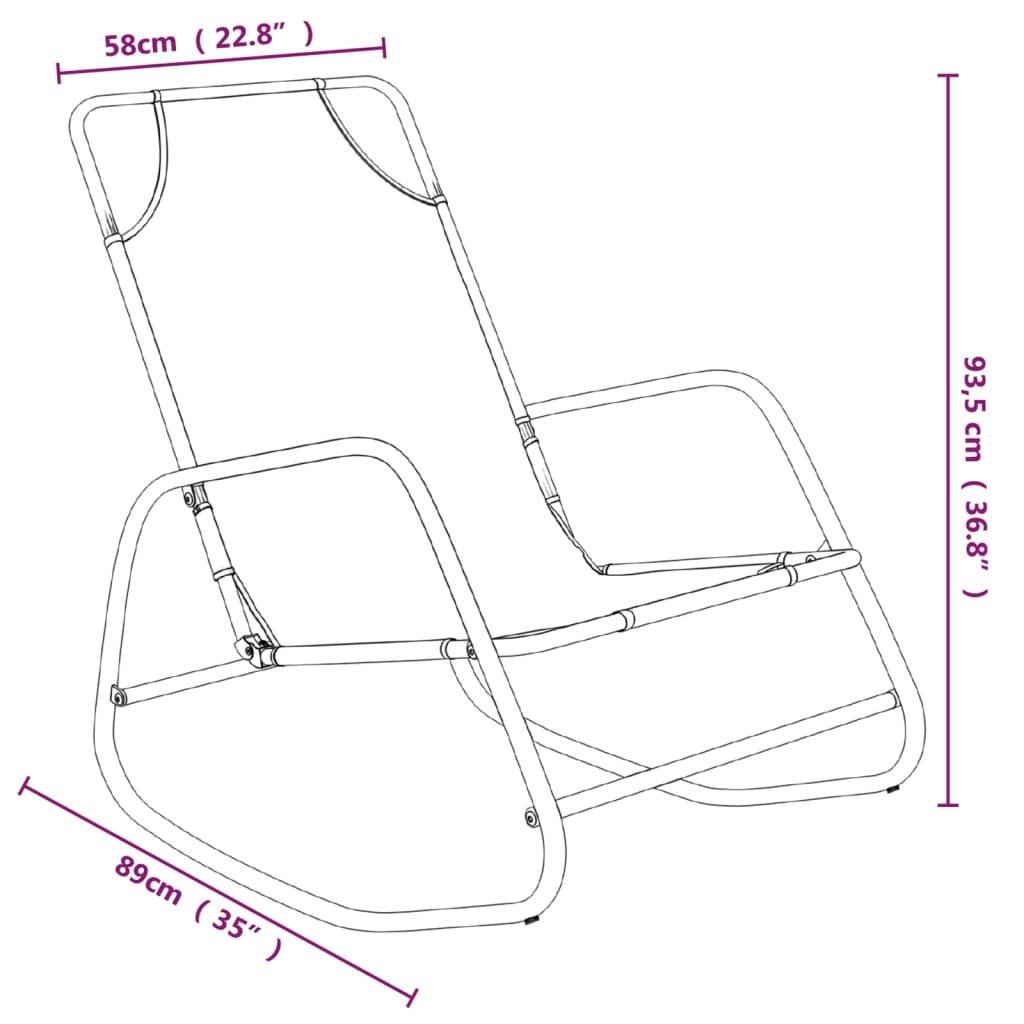 Sun Lounger | Set of 2 | Cream | Strong Powder-coated steel, textilene