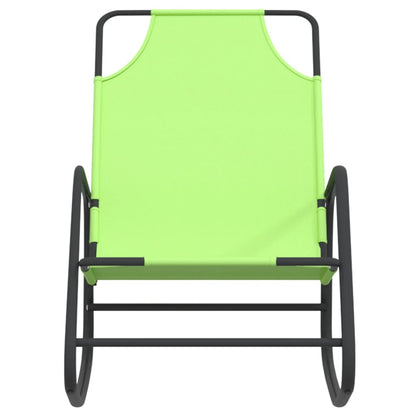 Sun Lounger | Set of 2 | Green | Powder-coated steel, Textilene